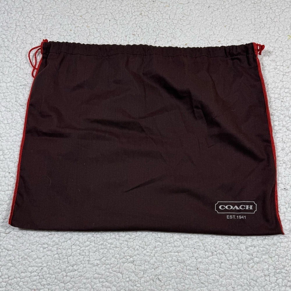 Coach Brown Drawstring Cotton DUSTBAG for Handbag 19" X 14.75"